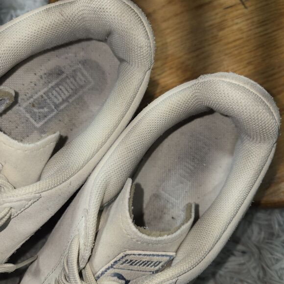 Puma Classic Suede Kids Size 6.5C Tan Spackled Gum Soles Lace Up LowTop Shoes - Picture 7 of 12
